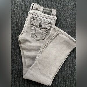 True Religion designer jeans RARE DISCO JOEY GREY size 26